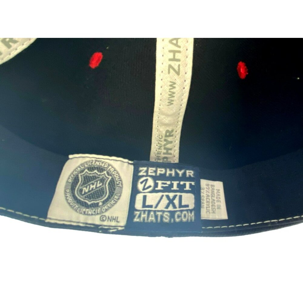Vintage New Jersey Devils Hat Zephyr Fitted Back L/XL Hockey NHL - Picture 6 of 7